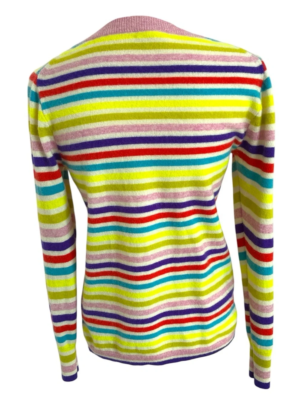 J. Crew Rainbow Stripe Cashmere Sweater